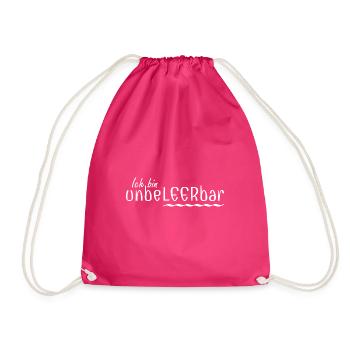 Wortklauberei - Ich bin unbeLEERbar 2 - Turnbeutel - Fuchsia - Vorne