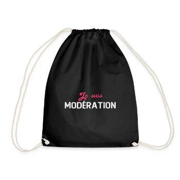 I Always Drink In Moderation - Drawstring Bag - black - Front