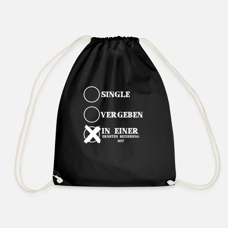 DEIN HOBBY gestalten geschenk partner geburtstag - Turnbeutel - Schwarz
