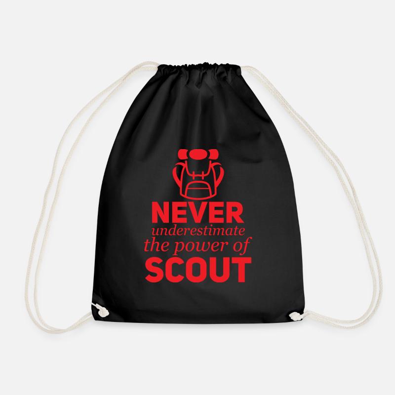 Pfadfinder, Scout, Wölfling, Rover, Geschenk - Turnbeutel - Schwarz