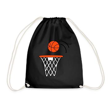 Basketball - Turnbeutel - Schwarz - Vorne
