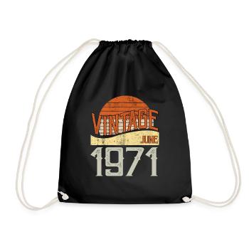 Millésime juin 1971 - Sac de sport léger - noir - Devant