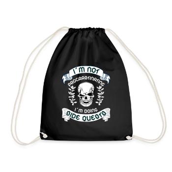 Je ne procrastine pas les quêtes secondaires - Sac de sport léger - noir - Devant