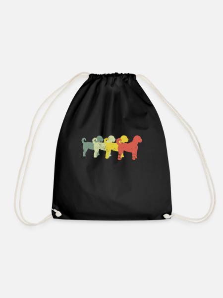 Lustiges Retro Doodle - Goldendoodle Geschenk - Turnbeutel - Schwarz