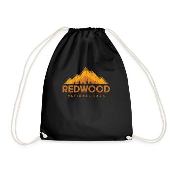 Kalifornien | Retro Vintage Redwood National Park - Turnbeutel - Schwarz - Vorne
