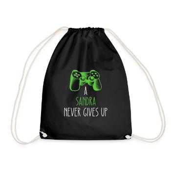 Une Sandra n’abandonne jamais - Gaming Name Gamer - Sac de sport léger - noir - Devant