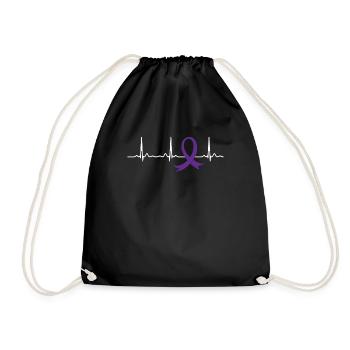 ECG Épilepsie Pouls cardiaque - Sac de sport léger - noir - Devant