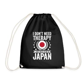 Je n’ai pas besoin de thérapie, juste au Japon - Sac de sport léger - noir - Devant