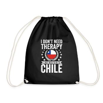 I don't need therapy, just go to Chile - Drawstring Bag - black - Front