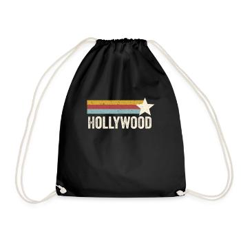 USA City Star Années Rétro - Vintage Hollywood - Sac de sport léger - noir - Devant