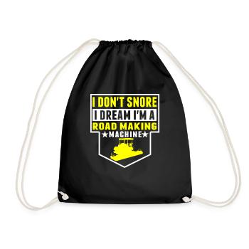 Je ne ronfle pas, je rêve, je fais de la construction de routes - Sac de sport léger - noir - Devant