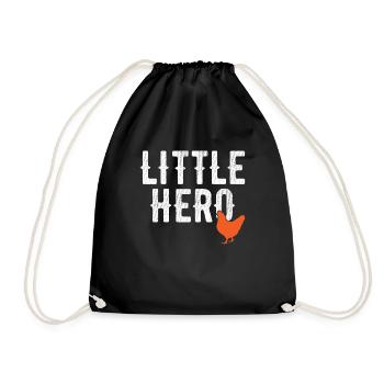 Little Hero - Sweet Animal Chicken - Drawstring Bag - black - Front