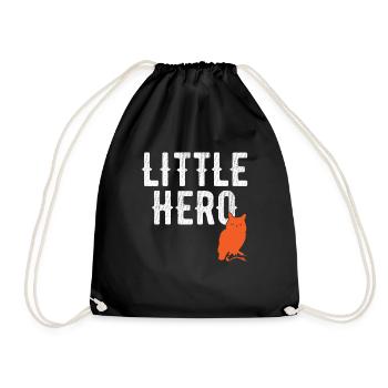 Little Hero - Sweet Animal Owl - Drawstring Bag - black - Front