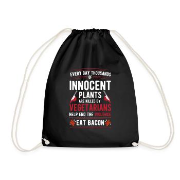 Violence végétarienne Nourriture Bacon - Sac de sport léger - noir - Devant