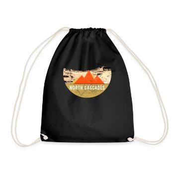Vintage - North Cascades National Park - Drawstring Bag - black - Front