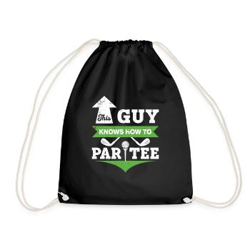 Dieser Typ Weiß, Wie Man T -Shirt - Golf - Turnbeutel - Schwarz - Vorne