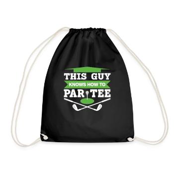 Dieser Typ Weiß, Wie Man T -Shirt - Golf - Turnbeutel - Schwarz - Vorne