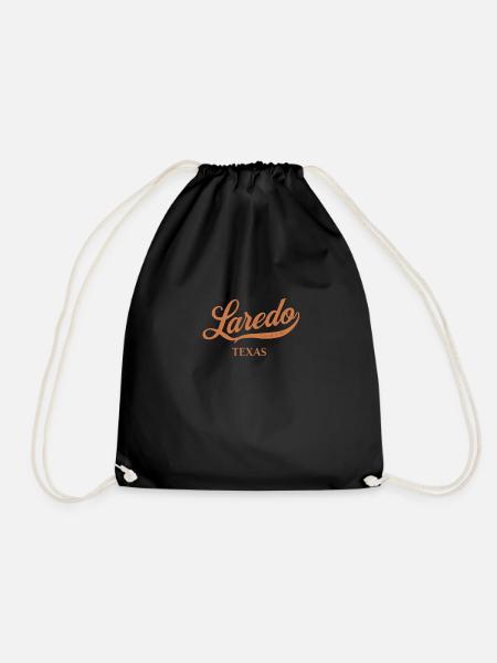 Retro USA Texas Vintage Laredo - Turnbeutel - Schwarz