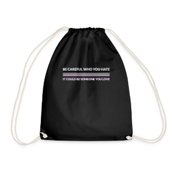 Attention Qui déteste - LGBTQ Asexuel - Sac de sport léger - noir - Devant