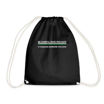 Faites attention à qui déteste - LGBTQ Neurois - Sac de sport léger - noir - Devant