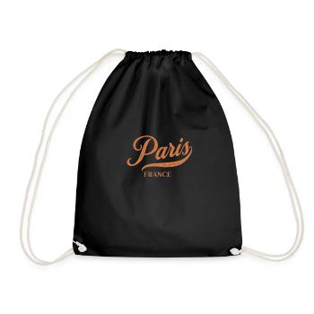 Retro France City - Vintage Paris - Sac de sport léger - noir - Devant