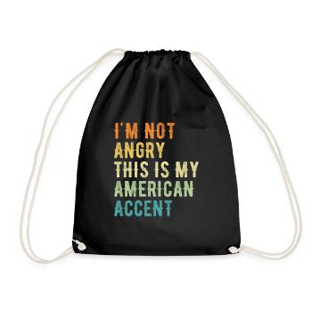 Je ne suis pas méchant, mon accent américain - Sac de sport léger - noir - Devant