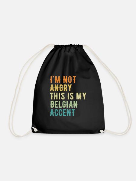 Je ne suis pas méchant, mon accent belge - Sac de sport léger - noir
