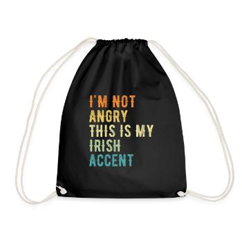 Je ne suis pas méchant, mon accent irlandais - Sac de sport léger - noir - Devant