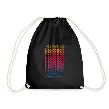 Retro Nostalgic USA État - Rainbow Florida - Sac de sport léger - noir - Devant