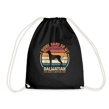 Travaillez dur - Retro Dalmatian - Sac de sport léger - noir - Devant