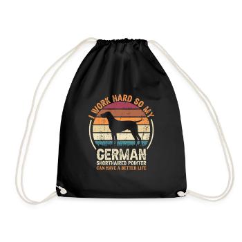 Travail acharné - Retro German Pointer - Sac de sport léger - noir - Devant