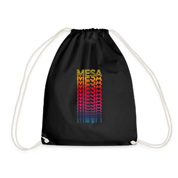Retro Nostalgisch USA Stadt - Regenbogen Mesa - Turnbeutel - Schwarz - Vorne