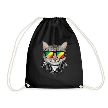 Lunettes de soleil pour chat avec drapeau du Congo - Sac de sport léger - noir - Devant