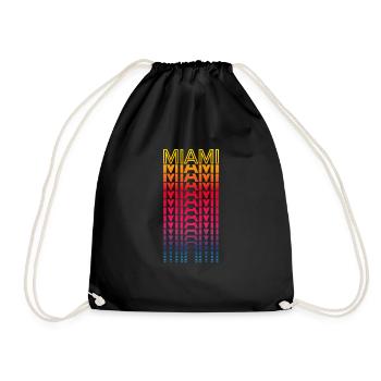 Retro Nostalgic USA City - Rainbow Miami - Sac de sport léger - noir - Devant
