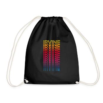Retro Nostalgic USA City - Rainbow Irvine - Drawstring Bag - black - Front