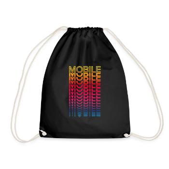 Retro Nostalgic USA City - Rainbow Mobile - Sac de sport léger - noir - Devant