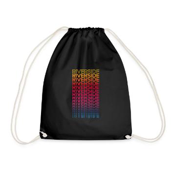 Retro Nostalgisch USA Stadt - Regenbogen Riverside - Turnbeutel - Schwarz - Vorne