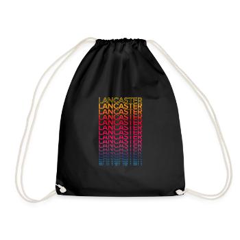 Retro Nostalgic USA City - Rainbow Lancaster - Drawstring Bag - black - Front