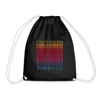Retro Nostalgic City - Rainbow Omdurman - Drawstring Bag - black - Front