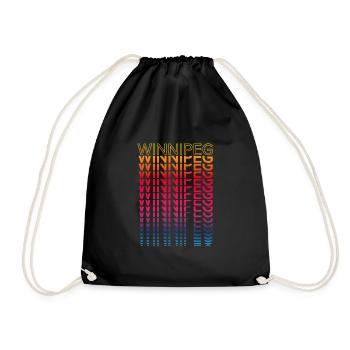 Ville rétro nostalgique - Rainbow Winnipeg - Sac de sport léger - noir - Devant