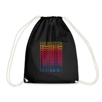 Retro Nostalgic City - Rainbow Hargeisa - Drawstring Bag - black - Front