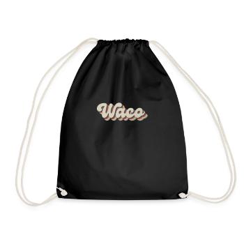 Nostalgique des années 70 USA City - Vintage Waco - Sac de sport léger - noir - Devant