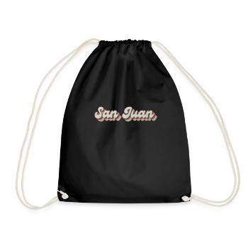 Nostalgic 70s USA City - Vintage San Juan - Drawstring Bag - black - Front