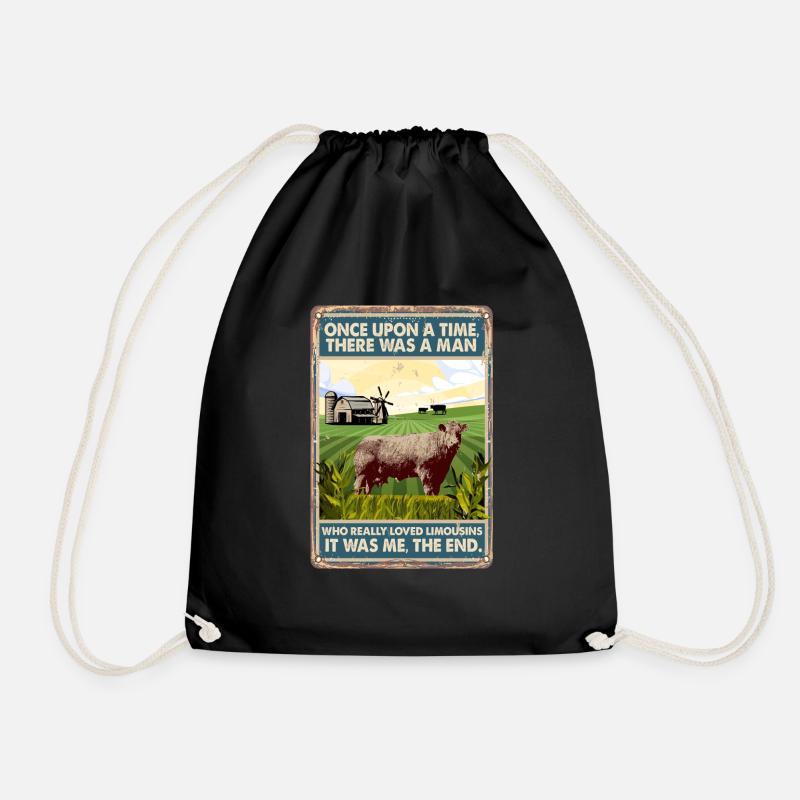 Race de vache Limousins aimés - Sac de sport léger - noir