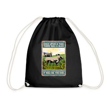 Cow Loved Piedmontese - Drawstring Bag - black - Front