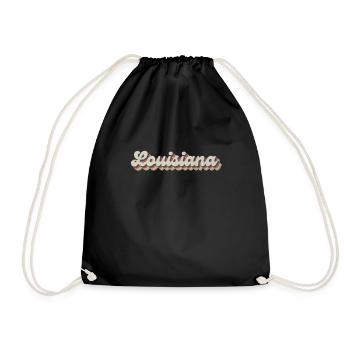 Vintage Hippie 70s USA State - Rétro Louisiane - Sac de sport léger - noir - Devant