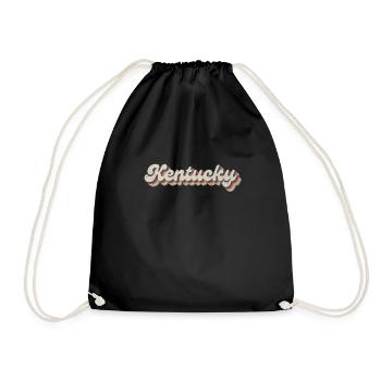 Vintage Hippie 70s USA State - Retro Kentucky - Drawstring Bag - black - Front