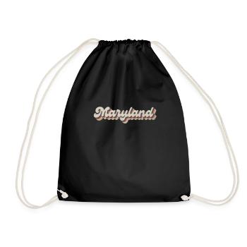 Vintage Hippie 70s USA État - Retro Maryland - Sac de sport léger - noir - Devant