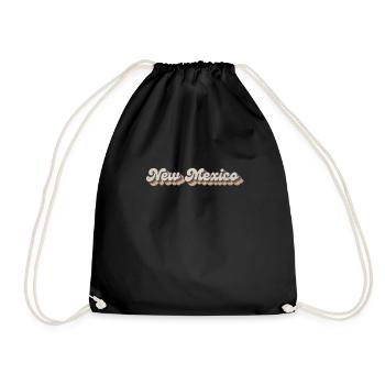 Vintage Hippie 70s USA État - Rétro Nouveau-Mexique - Sac de sport léger - noir - Devant