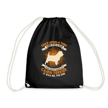 Einmal - Cairn Terrier - Turnbeutel - Schwarz - Vorne